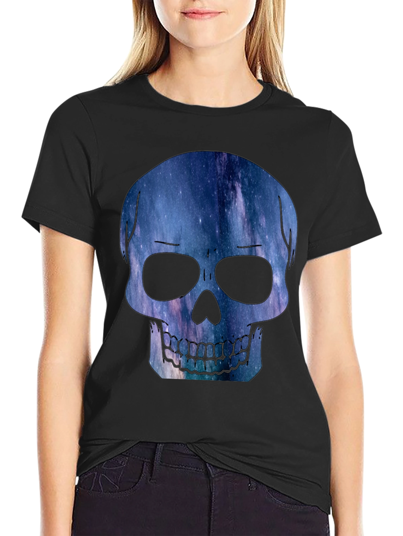 Galaxy Skull Graphic Tee - Modern Mens T-Shirt