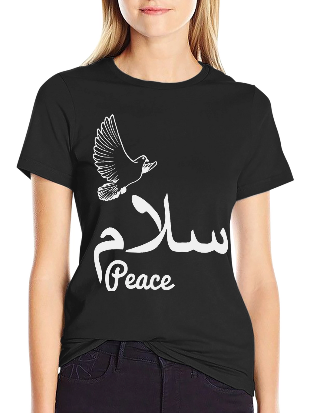 Peace Dove T-Shirt - Black Graphic Tee