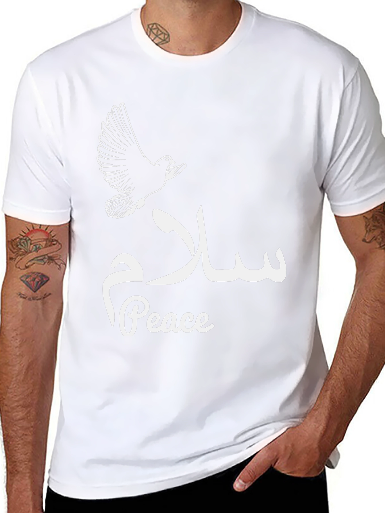 Peace Dove T-Shirt - Black Graphic Tee