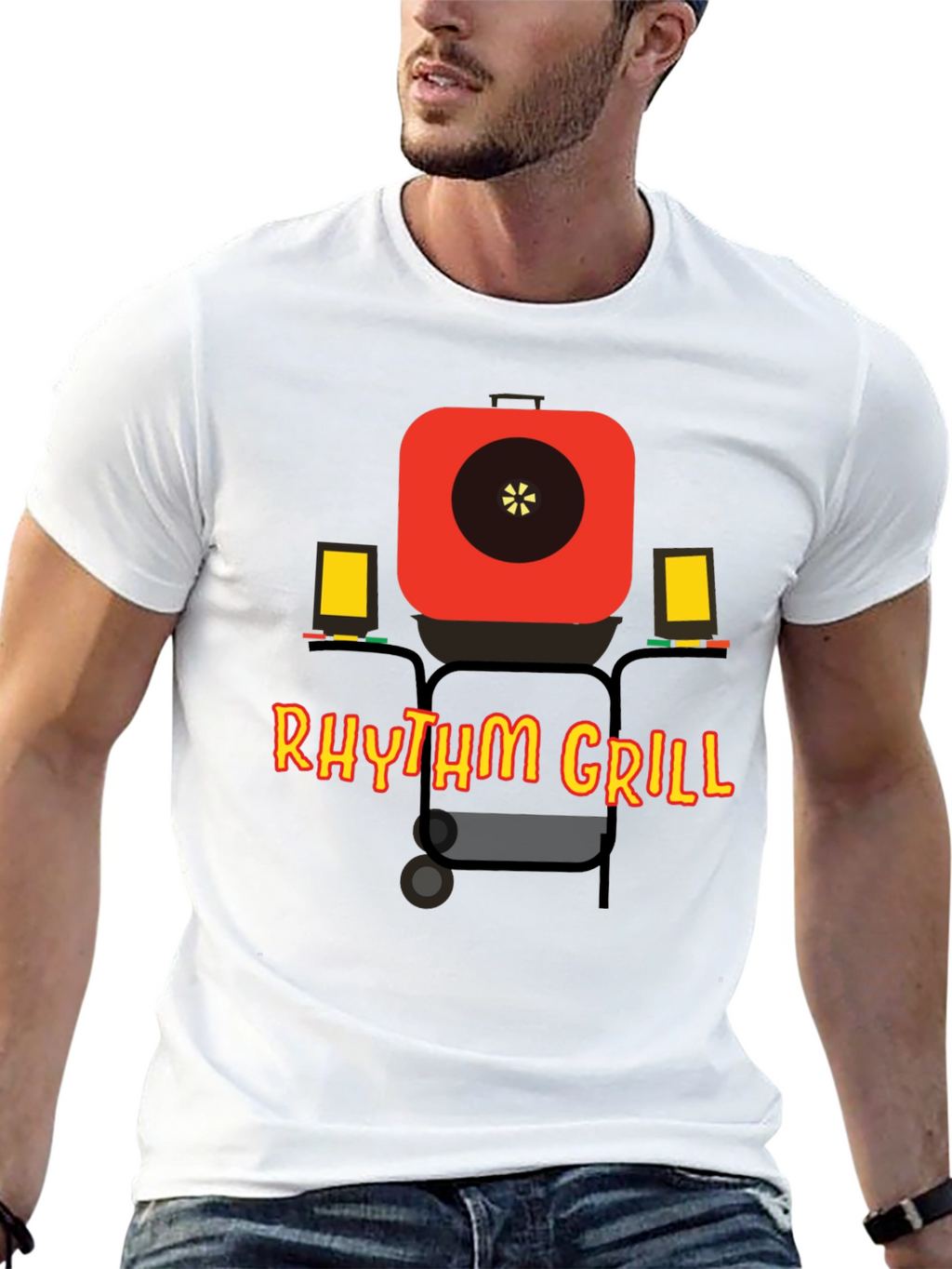 Rhythm Grill T-Shirt - BBQ Fun Tee