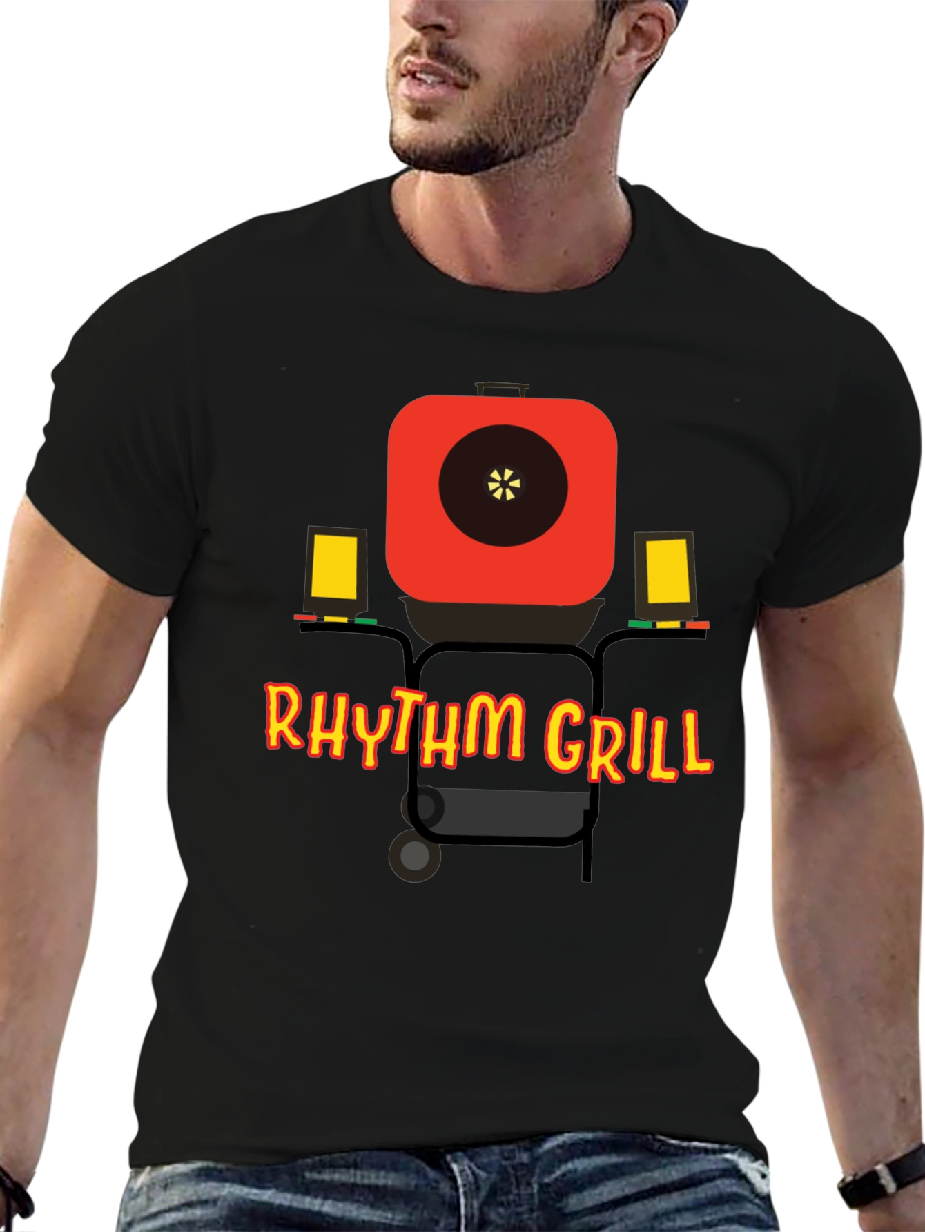 Rhythm Grill T-Shirt - BBQ Fun Tee