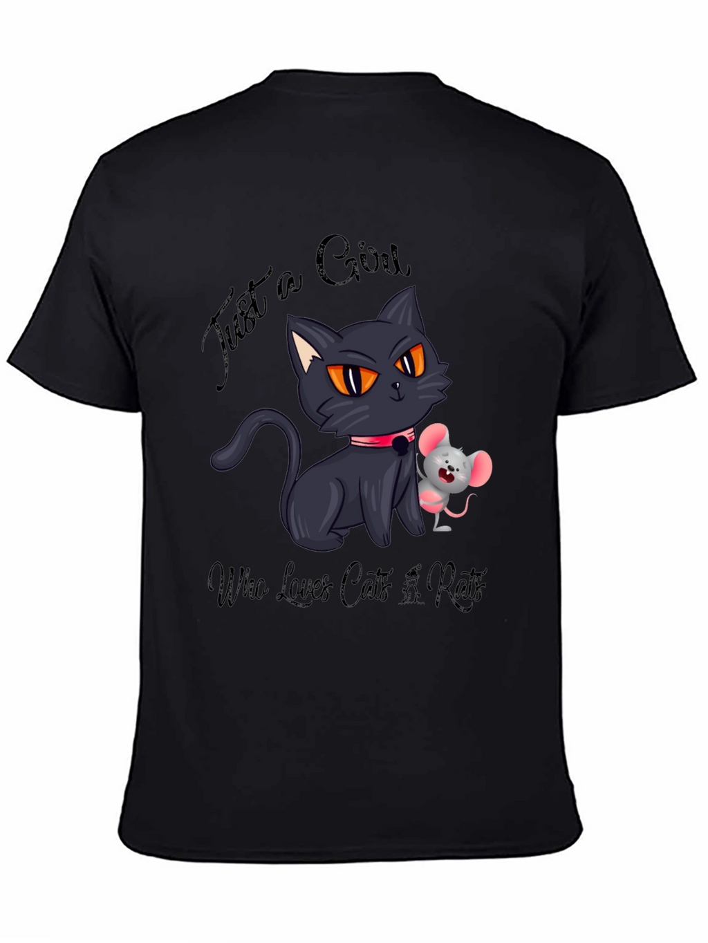 Cute Cat and Mouse Graphic Tee