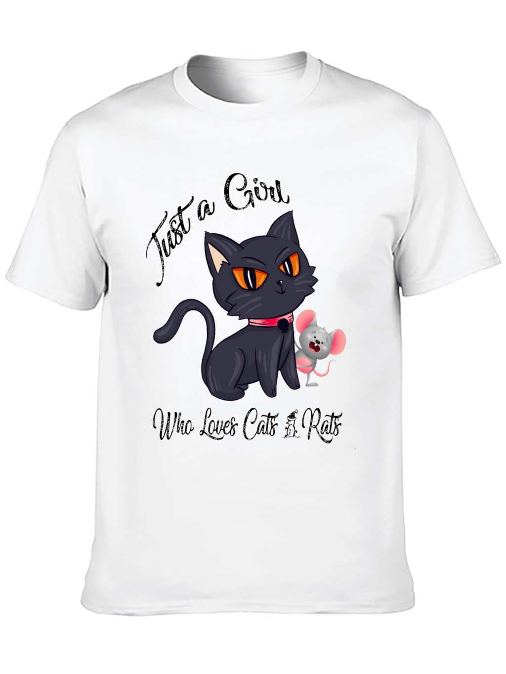 Cute Cat and Mouse Graphic Tee