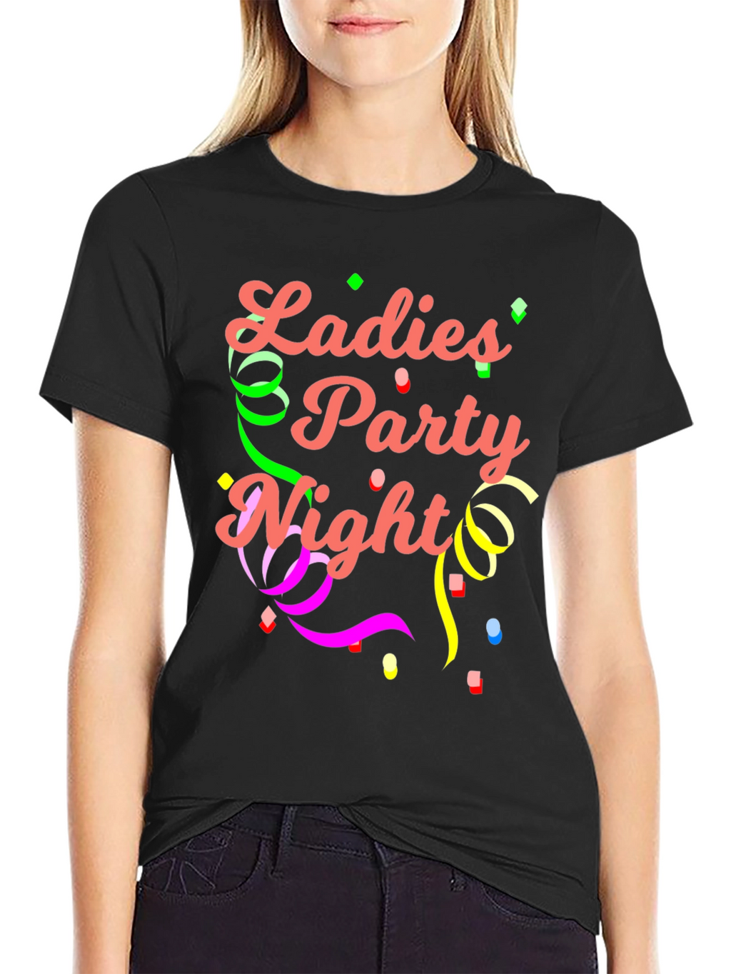 Ladies Party Night Black T-Shirt