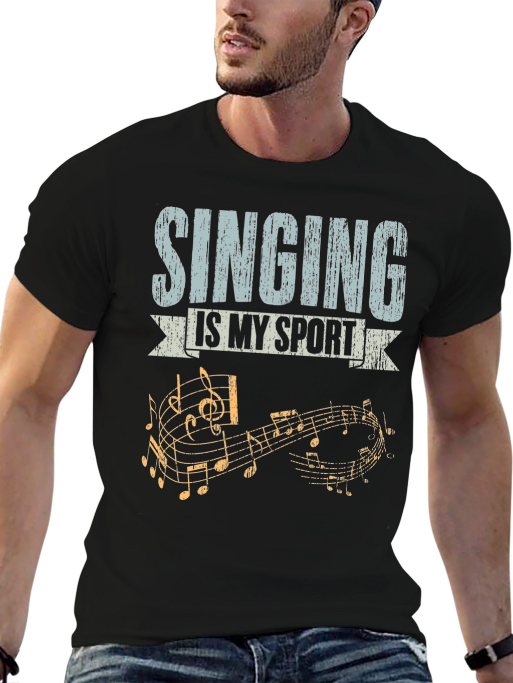 Singing is My Sport T-Shirt Music Notes