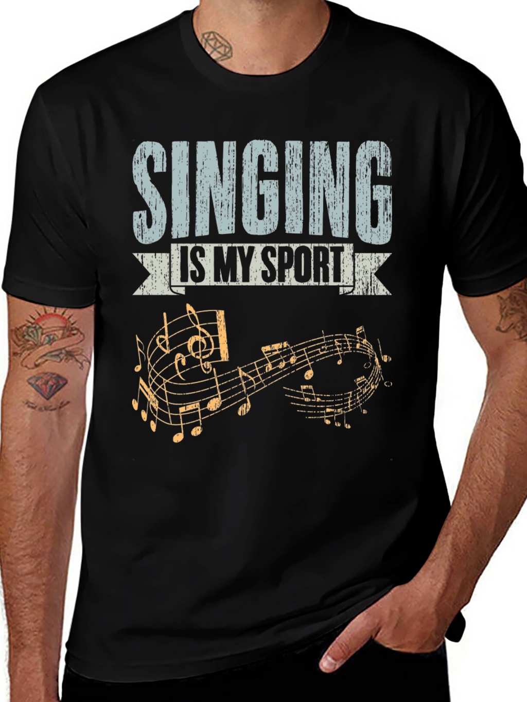 Singing is My Sport T-Shirt Music Notes