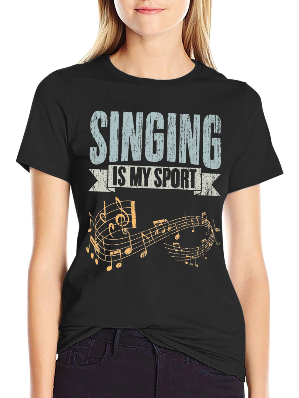 Singing is My Sport T-Shirt Music Notes