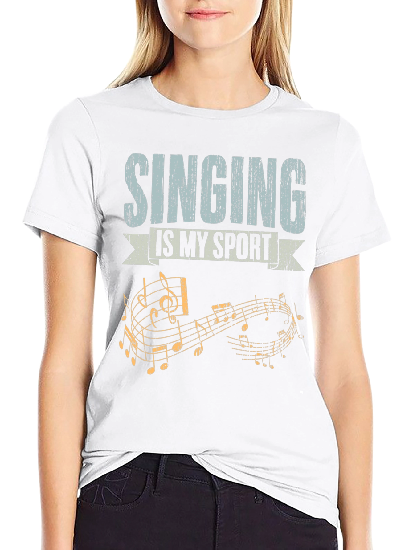 Singing is My Sport T-Shirt Music Notes