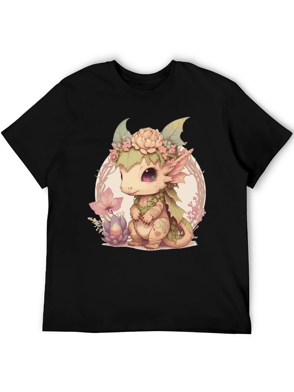 Cute Dragon Black Tee