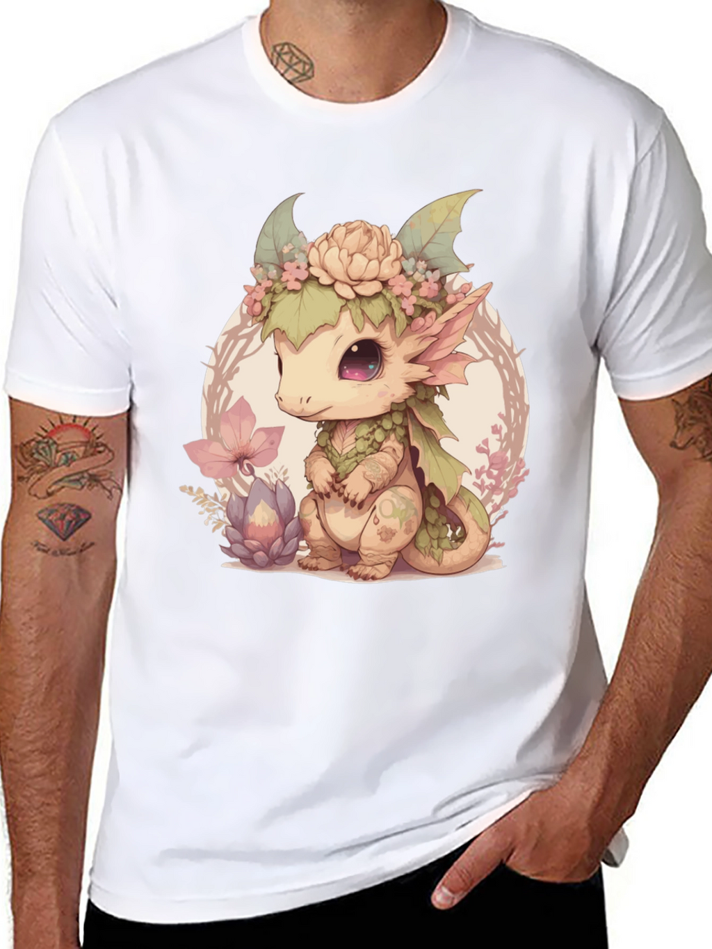 Cute Dragon Black Tee