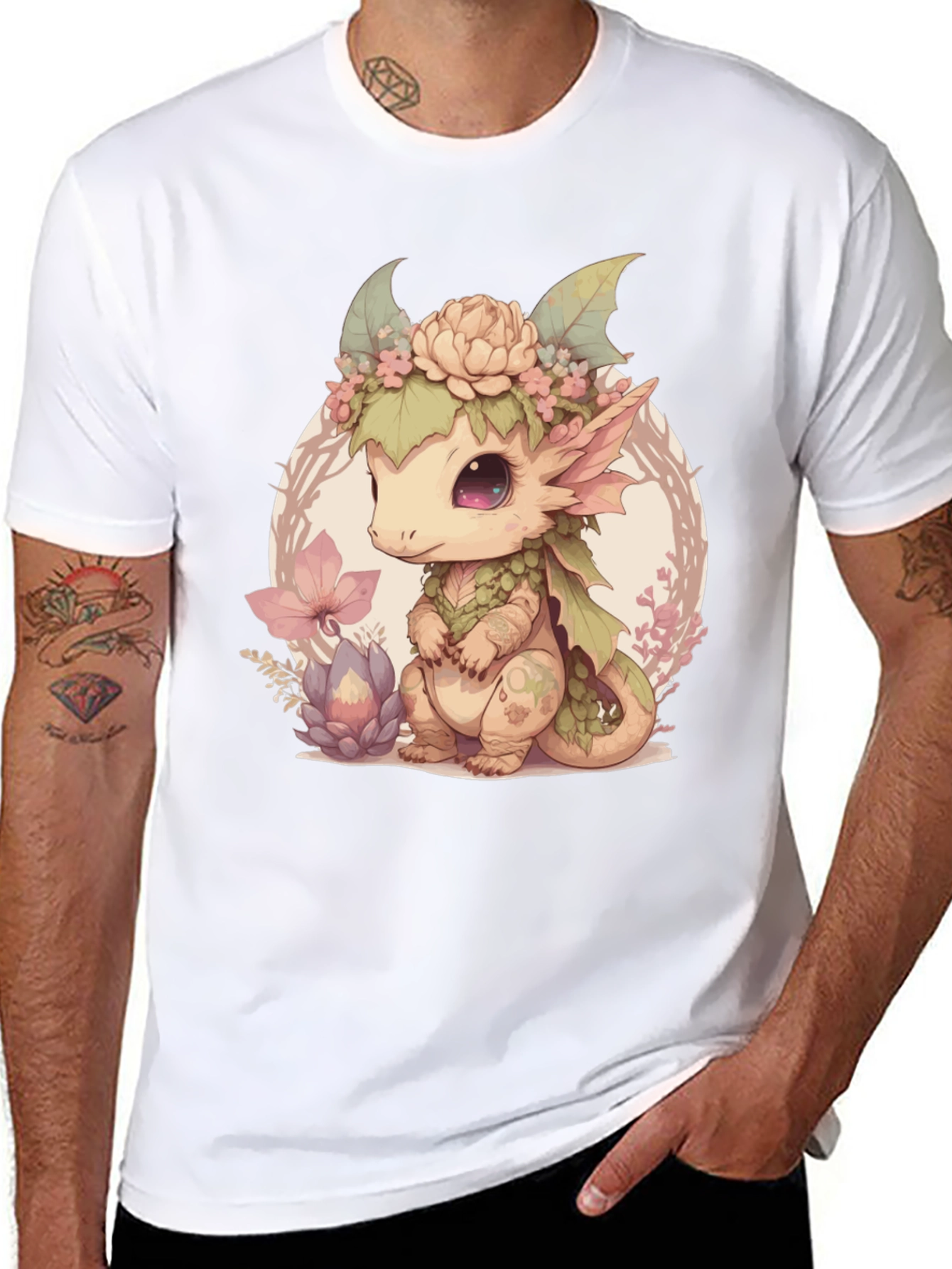 Cute Dragon Black Tee