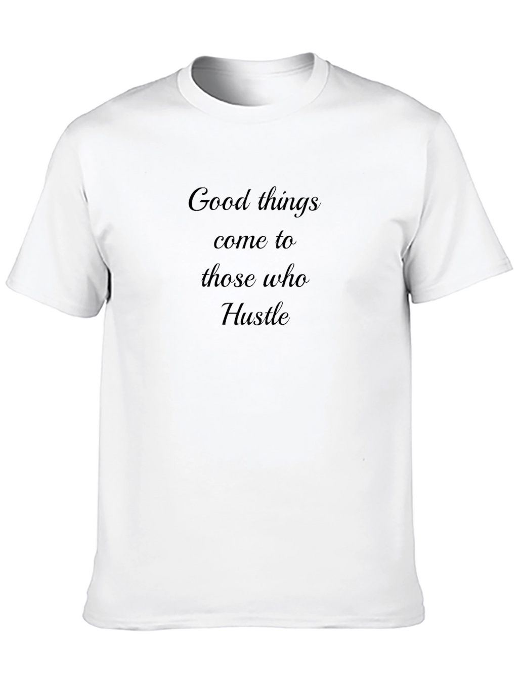 Hustle Graphic Tee - Motivational Black T-Shirt