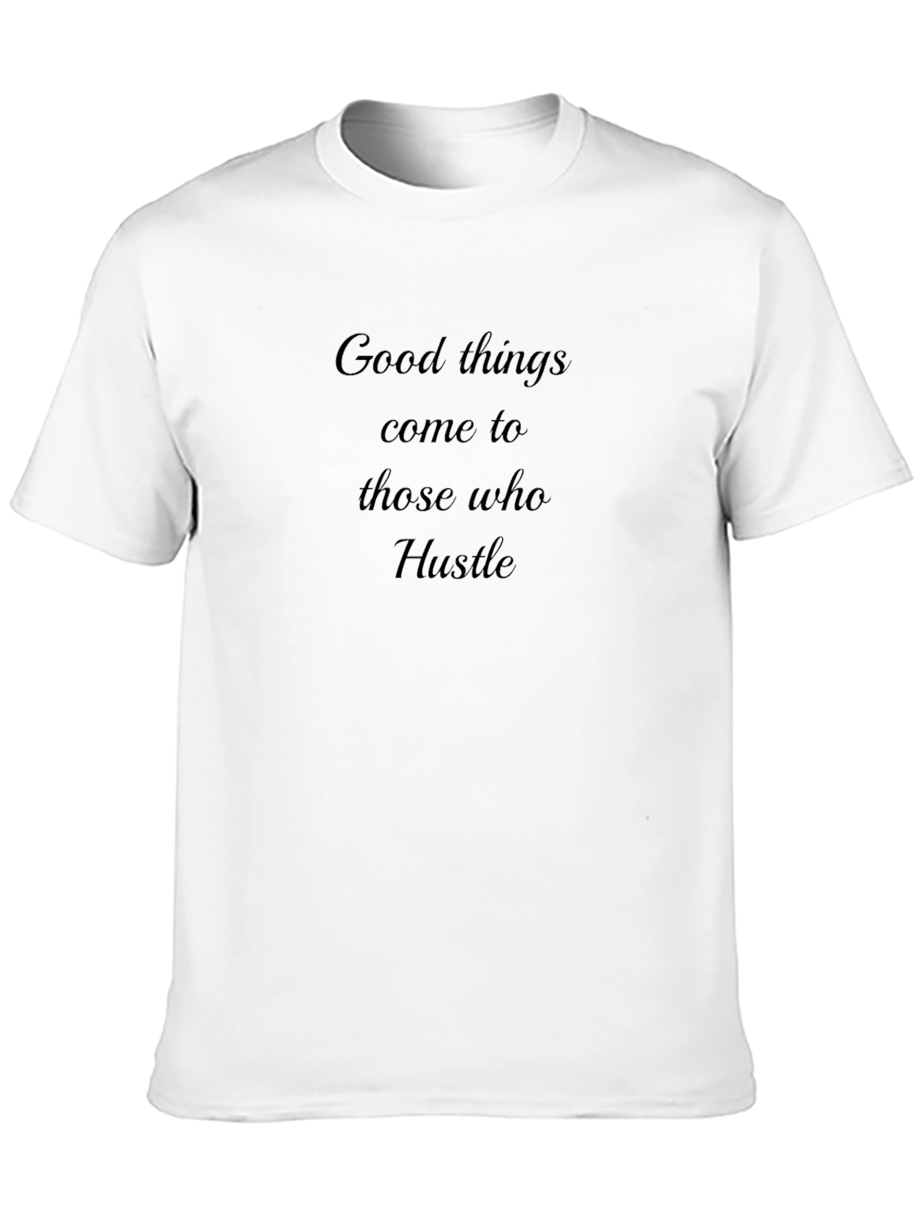 Hustle Graphic Tee - Motivational Black T-Shirt