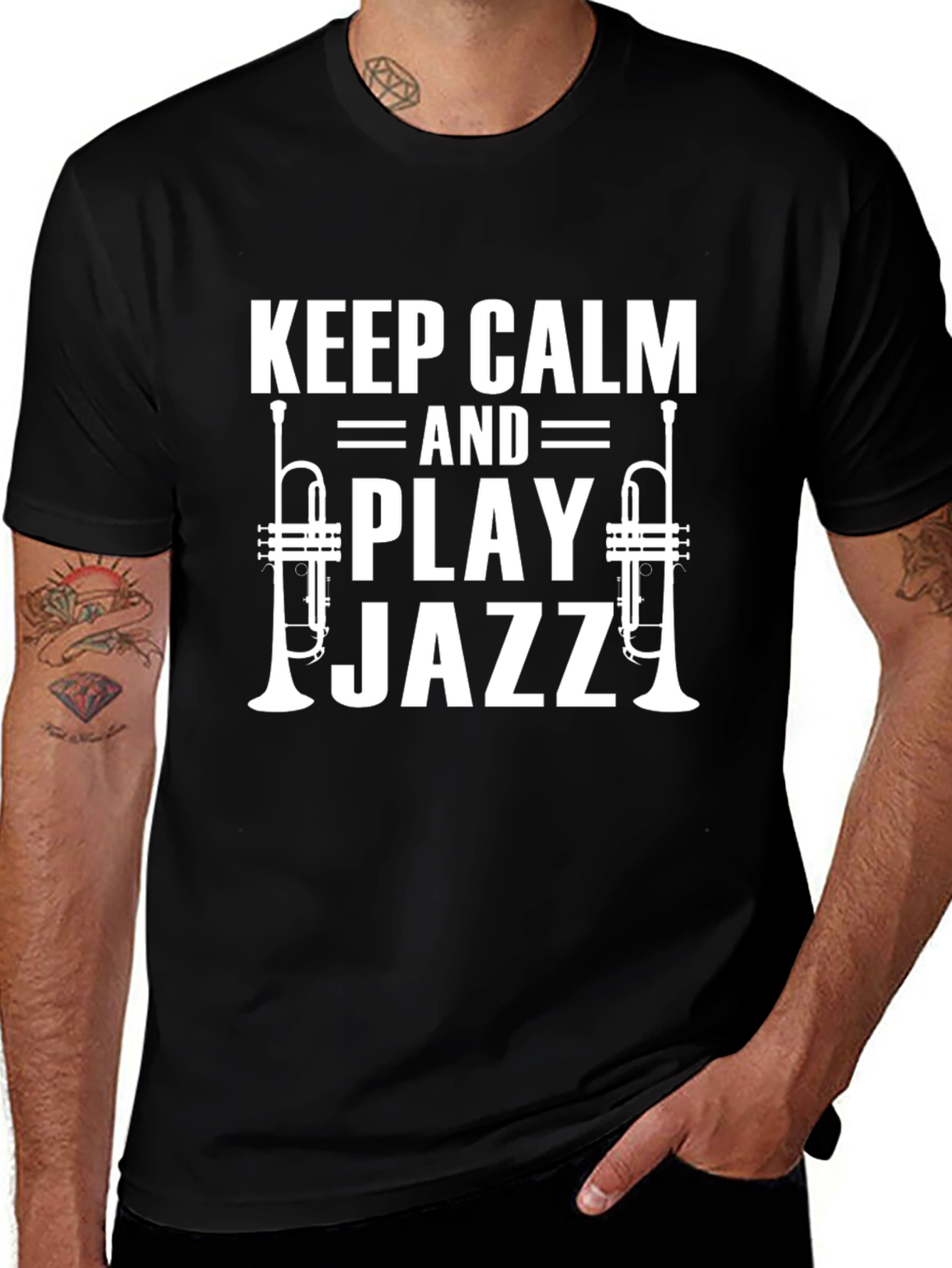 Keep Calm Play Jazz T-Shirt - Cool Music Lover Tee