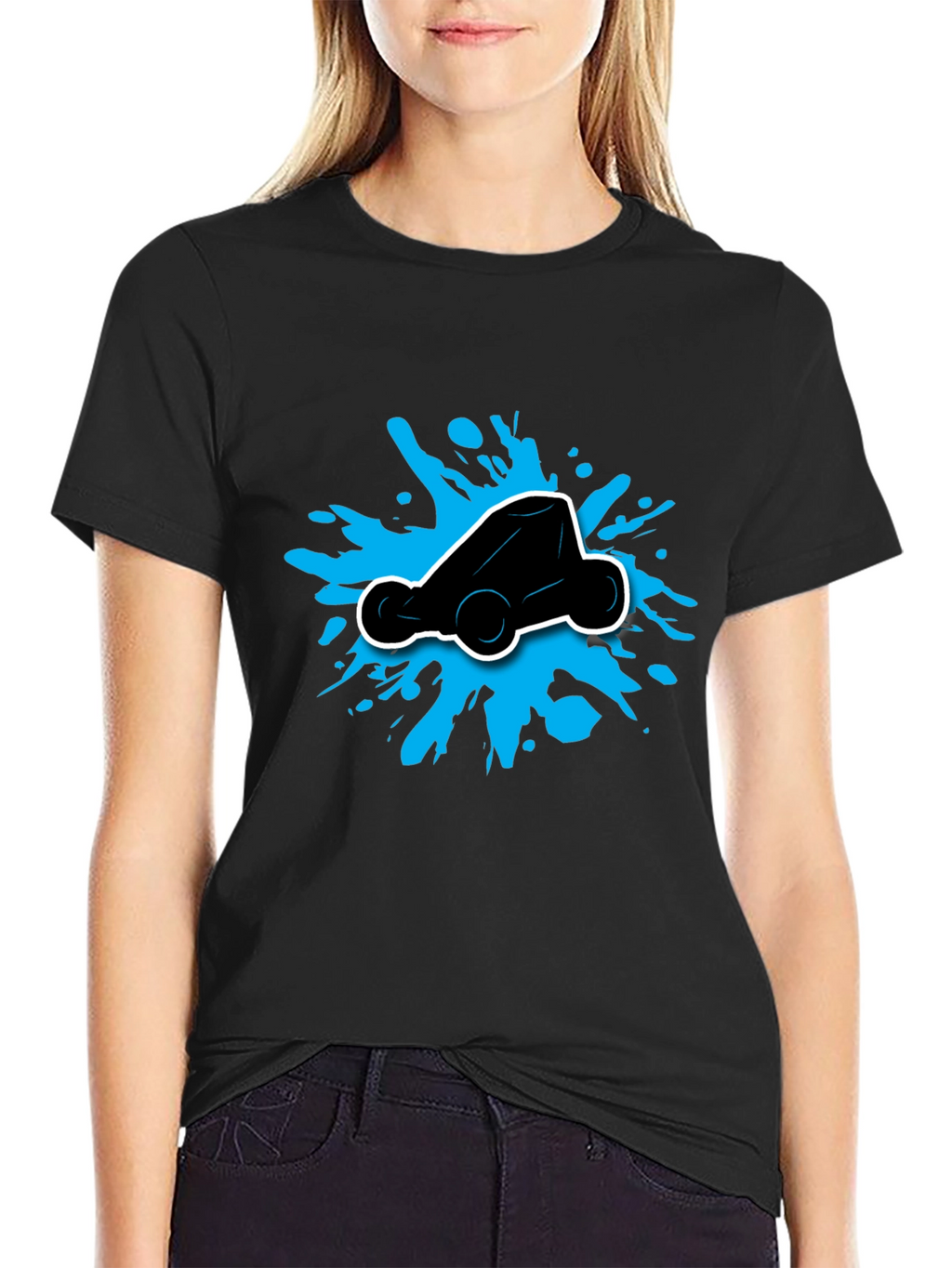 Black Go-Kart Splatter Graphic T-Shirt