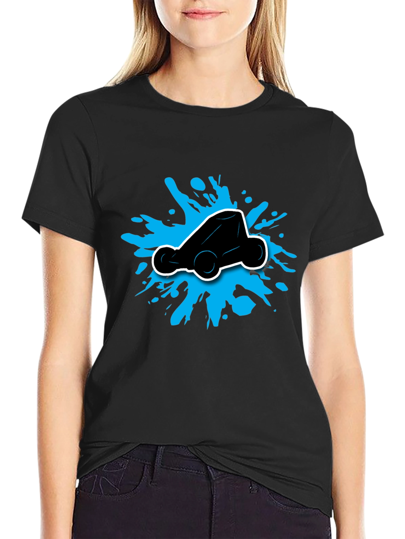 Black Go-Kart Splatter Graphic T-Shirt