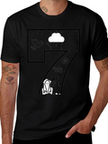 Abstract Graphic T-Shirt - Artistic Black Tee
