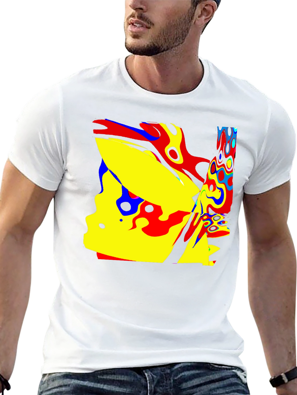 Abstract Art Black T-Shirt - Modern Graphic Tee