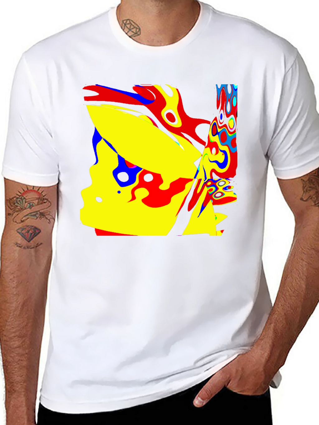Abstract Art Black T-Shirt - Modern Graphic Tee