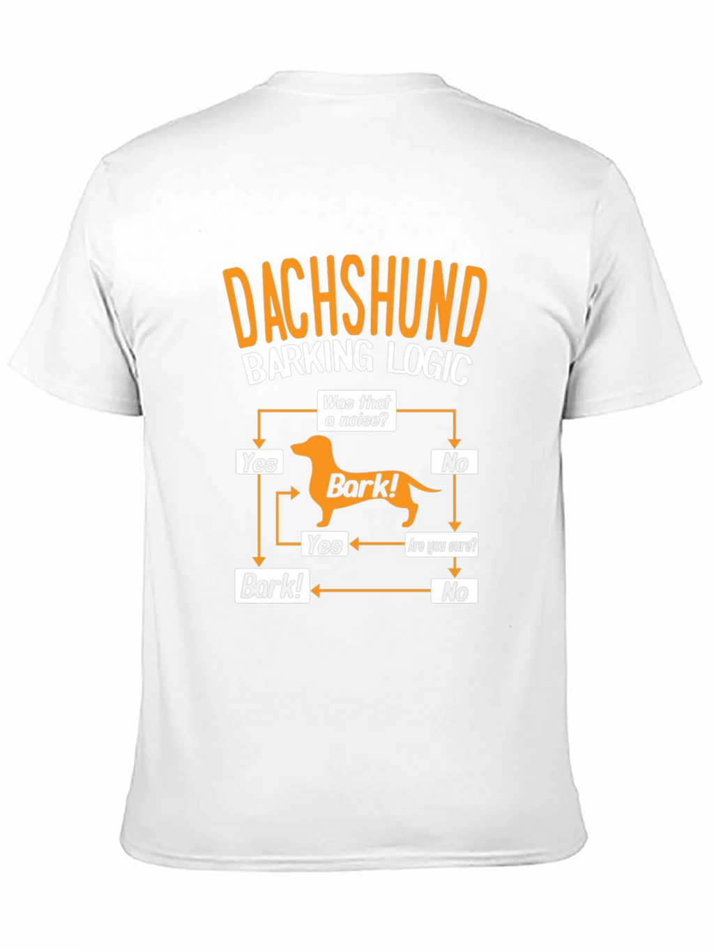 Dachshund Barking Logic Mens Graphic T-Shirt