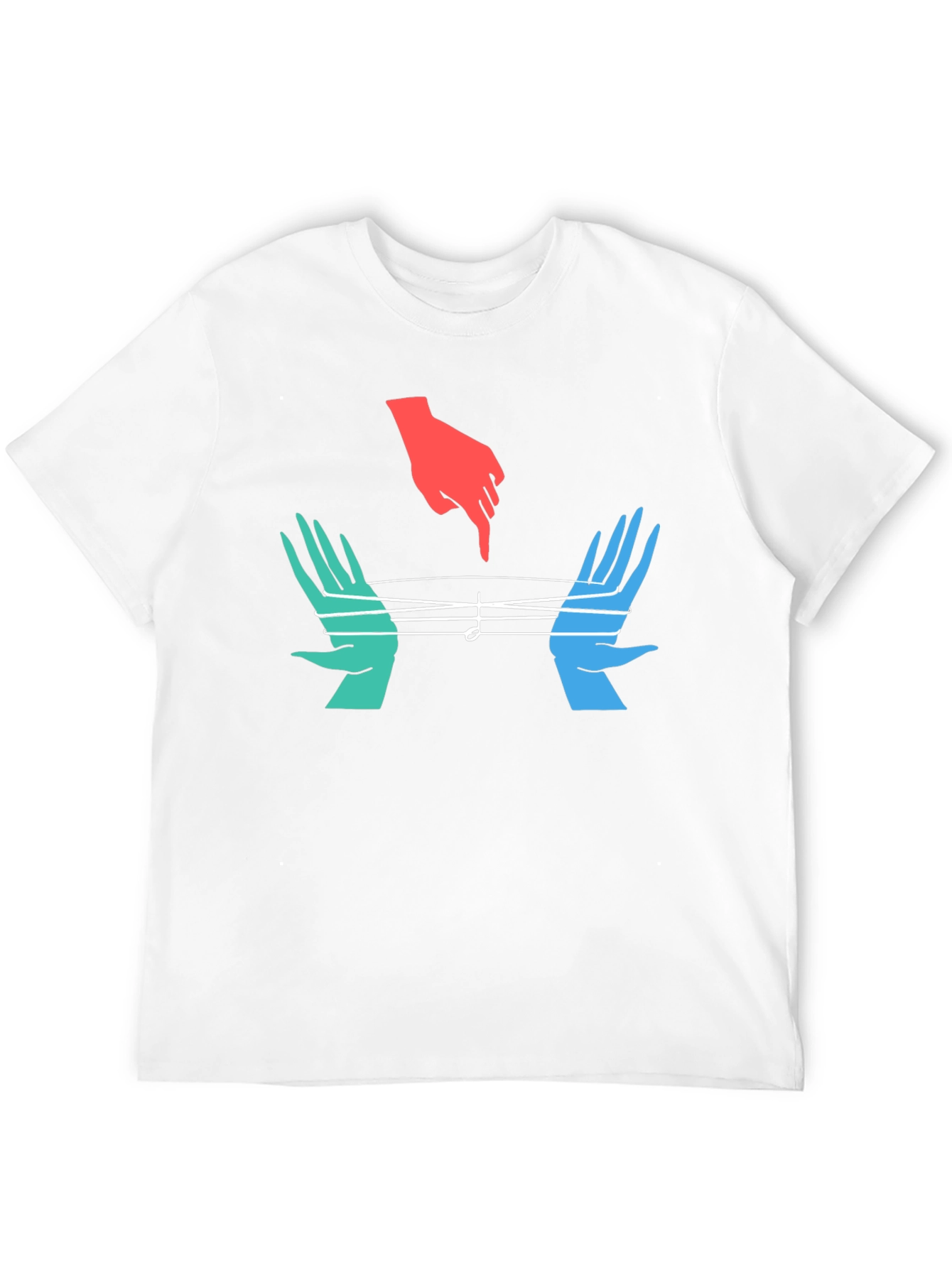 Musical Hands Graphic Tee - Black Cotton Blend