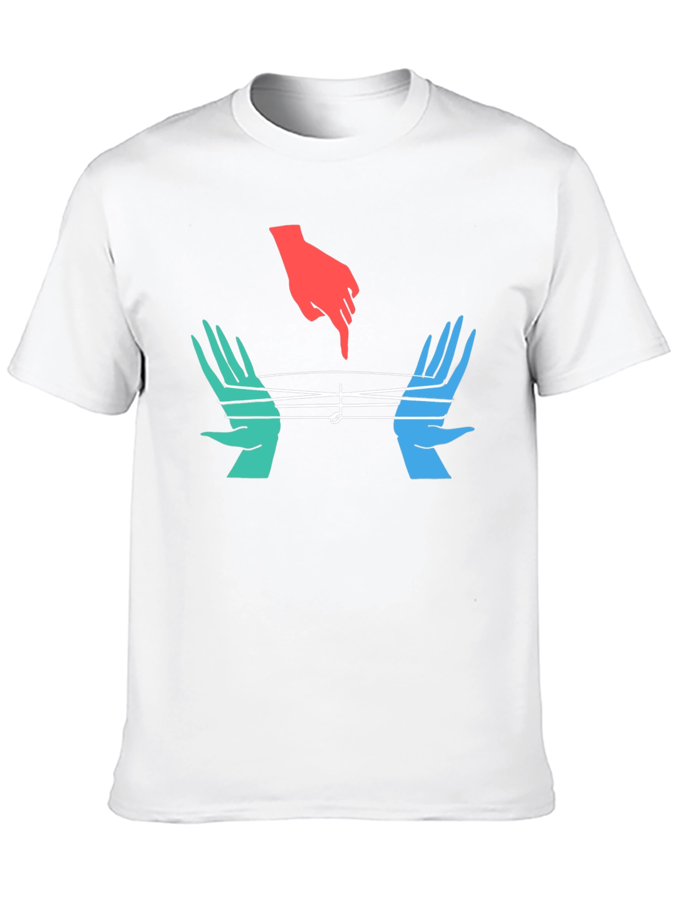 Musical Hands Graphic Tee - Black Cotton Blend
