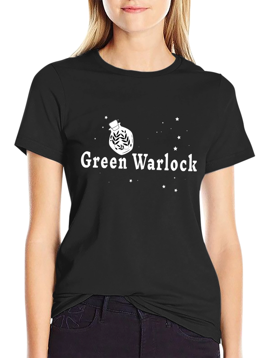 Green Warlock Graphic Tee - Magical Potion Design