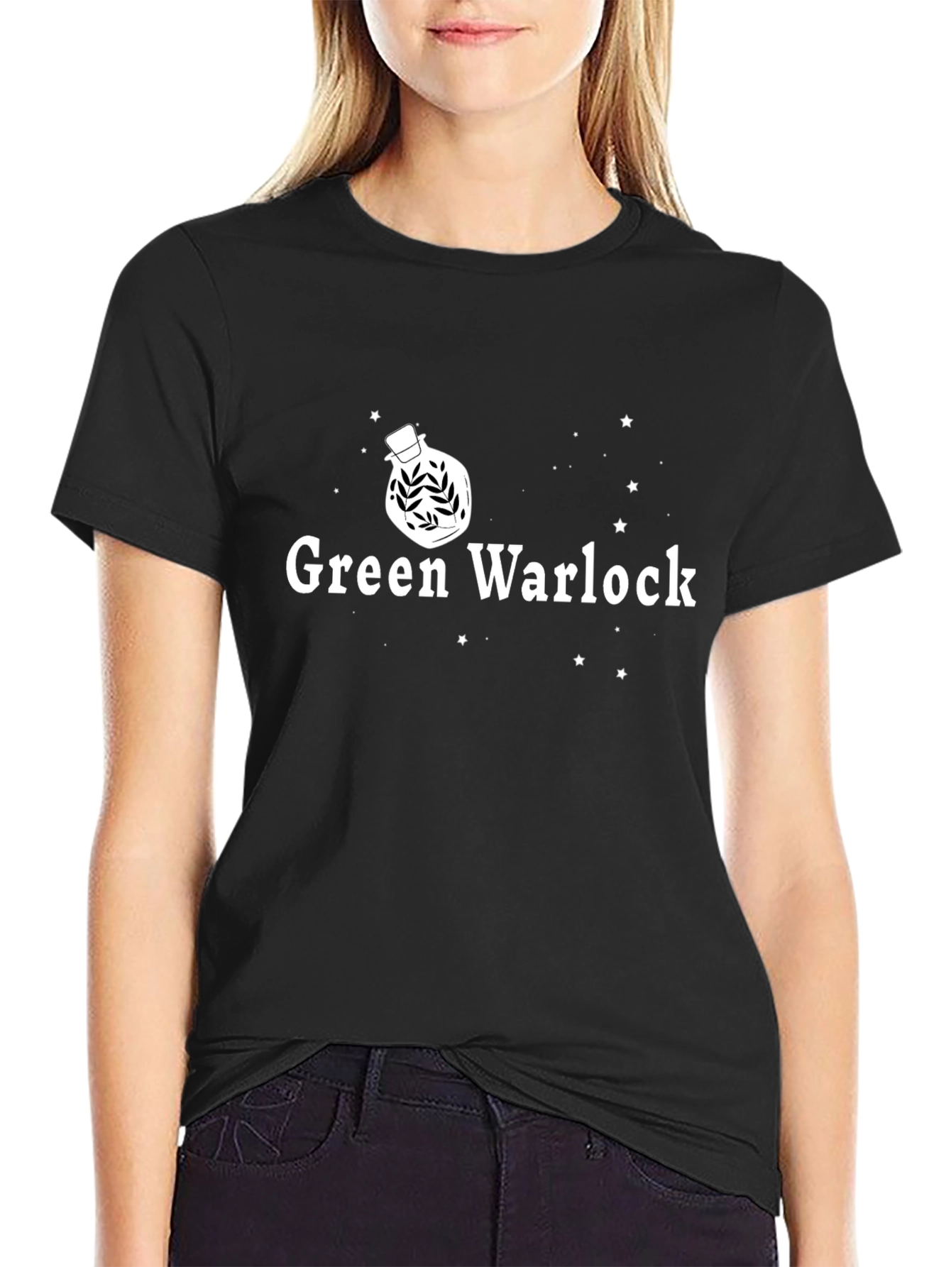 Green Warlock Graphic Tee - Magical Potion Design