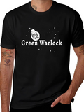 Green Warlock Graphic Tee - Magical Potion Design