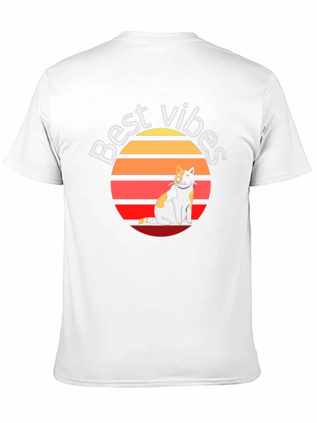Best Vibes Cat Graphic T-Shirt