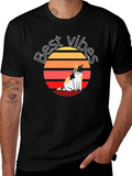 Best Vibes Cat Graphic T-Shirt