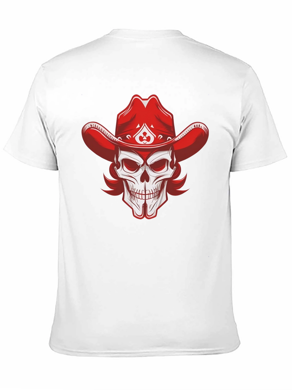 Skull Cowboy Hat Graphic Tee - Black
