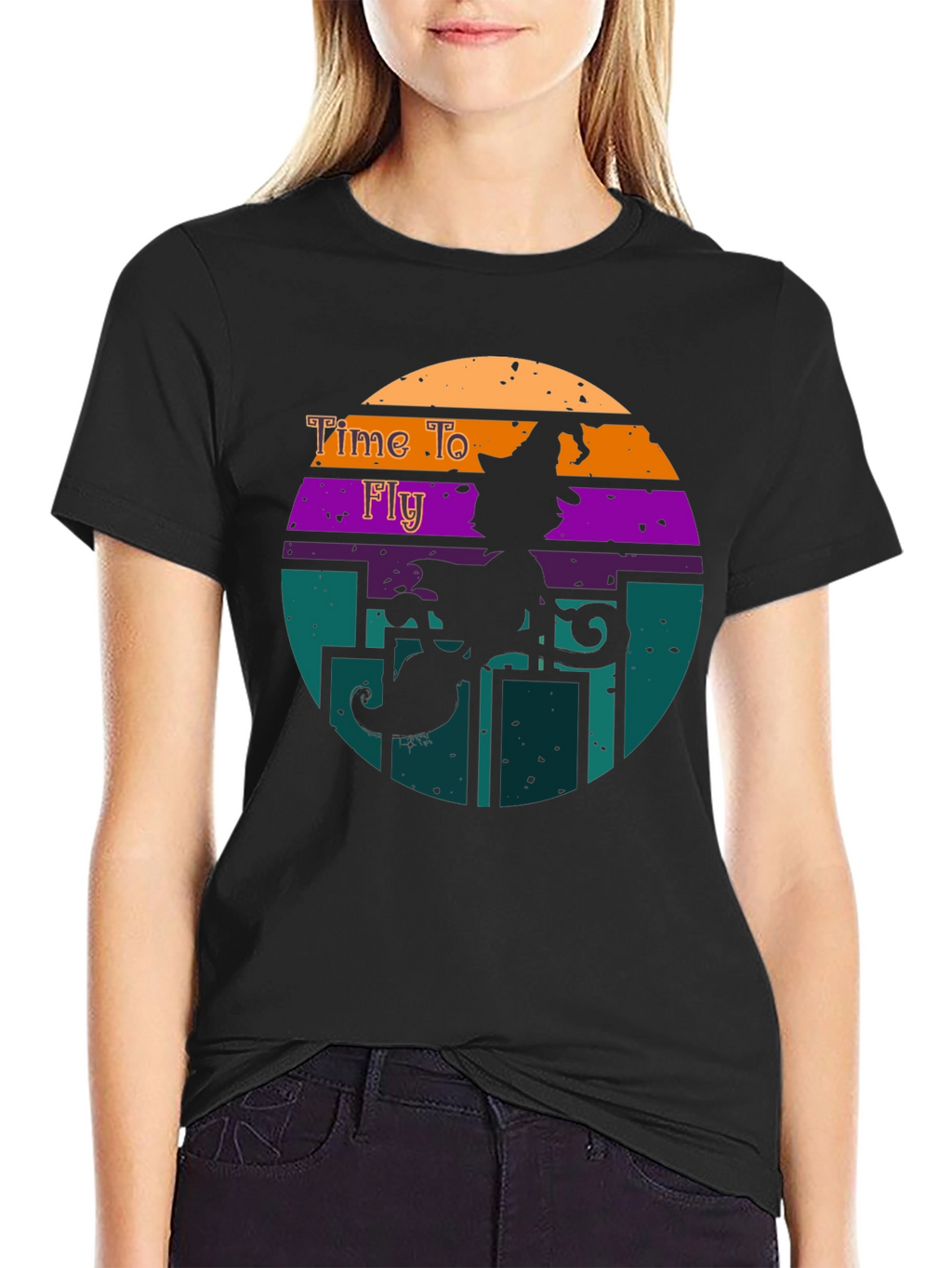 Time to Fly Halloween Witch T-Shirt