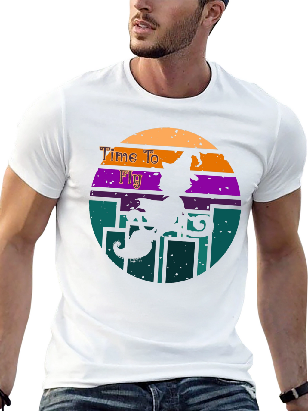 Time to Fly Halloween Witch T-Shirt