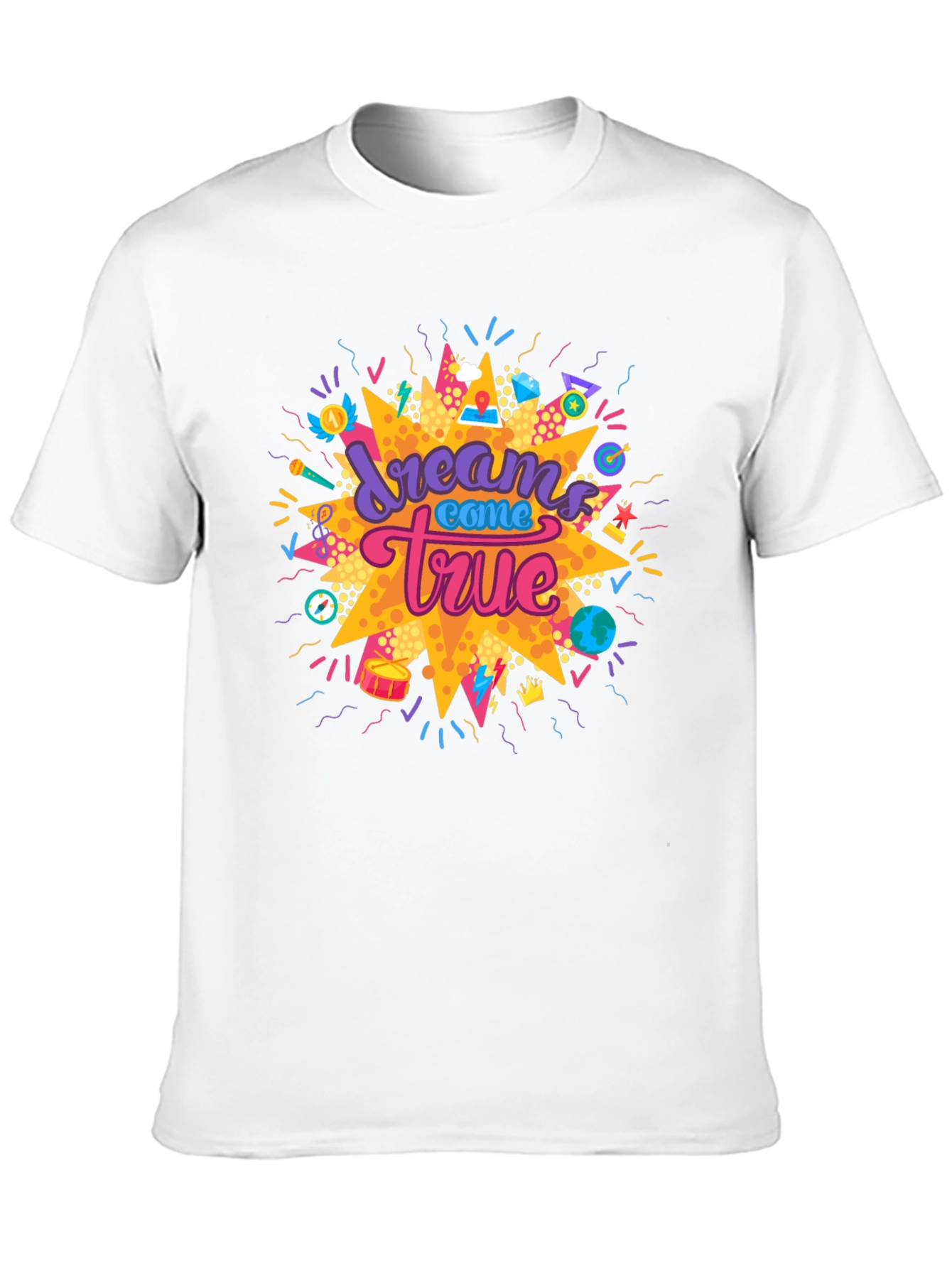Dreams Come True Graphic Tee - Black Cotton T-Shirt
