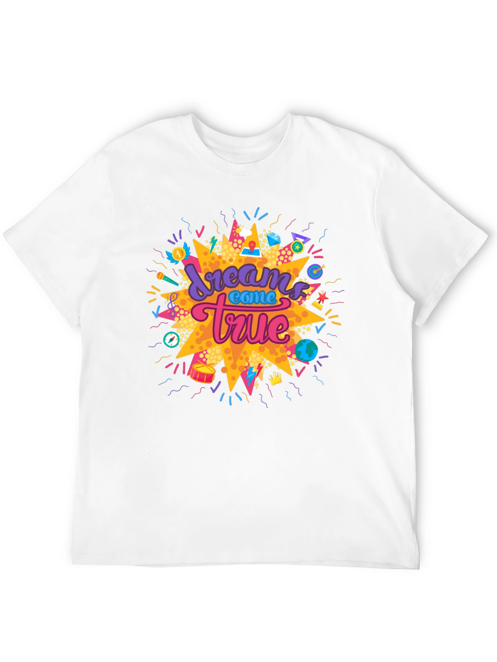 Dreams Come True Graphic Tee - Black Cotton T-Shirt