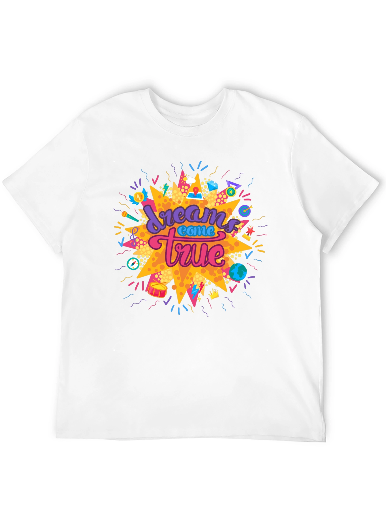 Dreams Come True Graphic Tee - Black Cotton T-Shirt