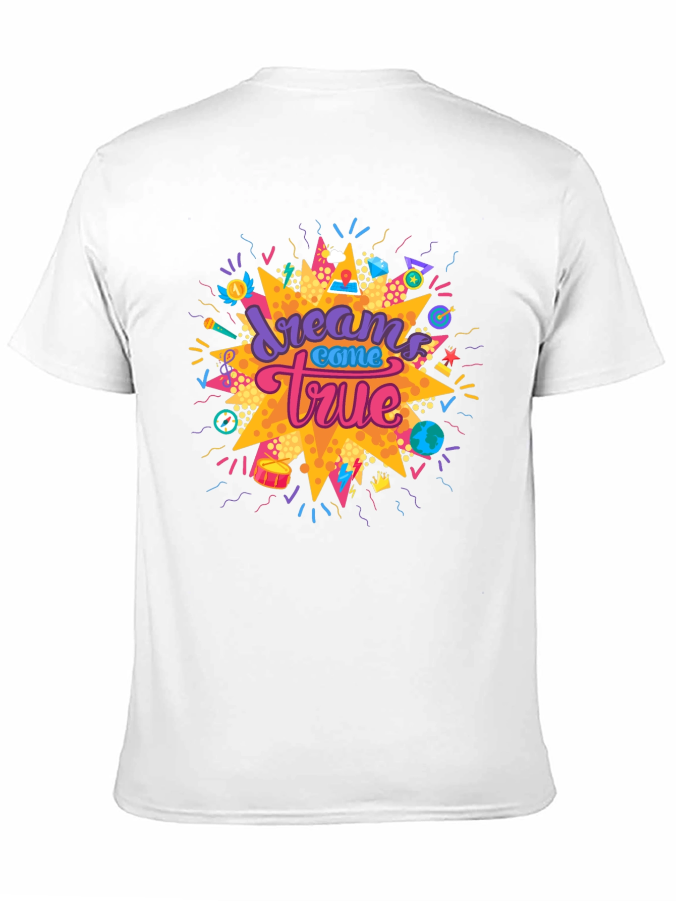 Dreams Come True Graphic Tee - Black Cotton T-Shirt