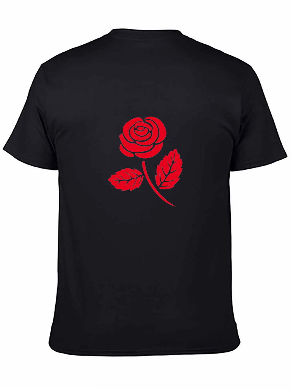 Red Rose Graphic T-Shirt - Classic Black Tee