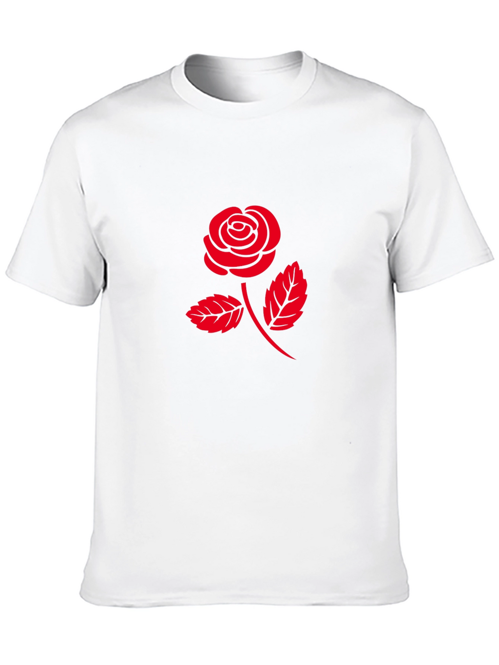Red Rose Graphic T-Shirt - Classic Black Tee