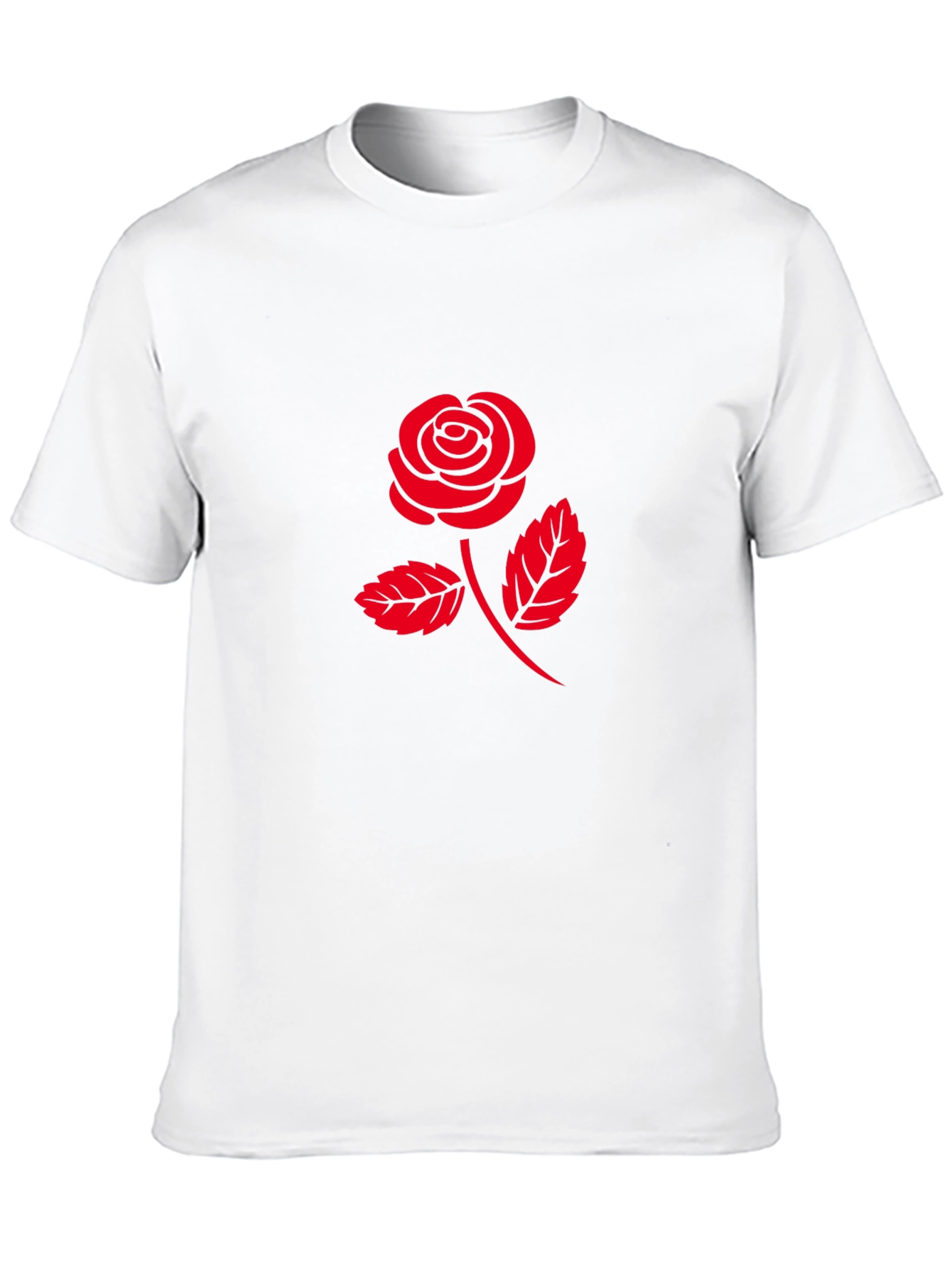 Red Rose Graphic T-Shirt - Classic Black Tee
