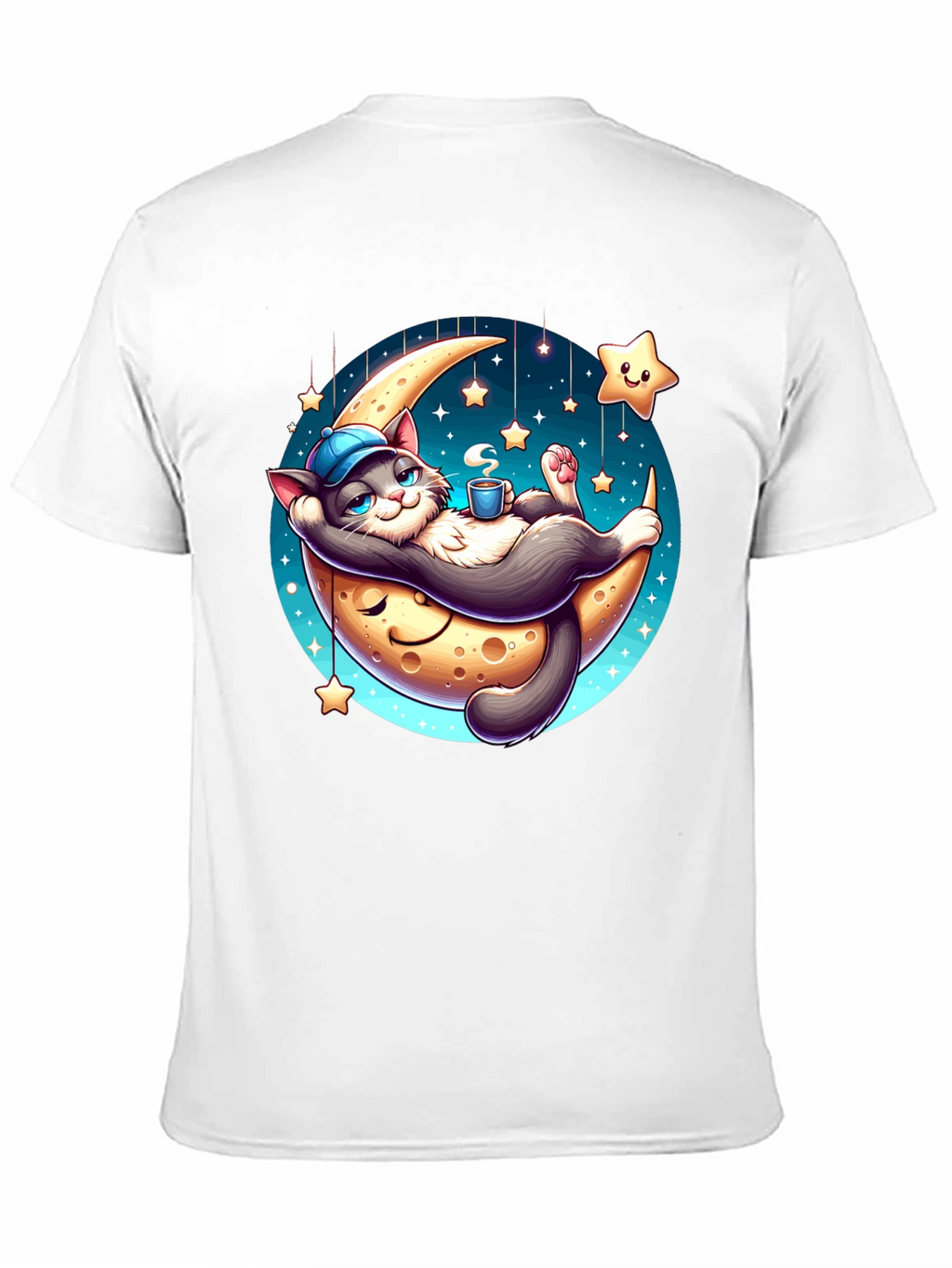Dreamy Cat Moon T-Shirt: Whimsical Comfort