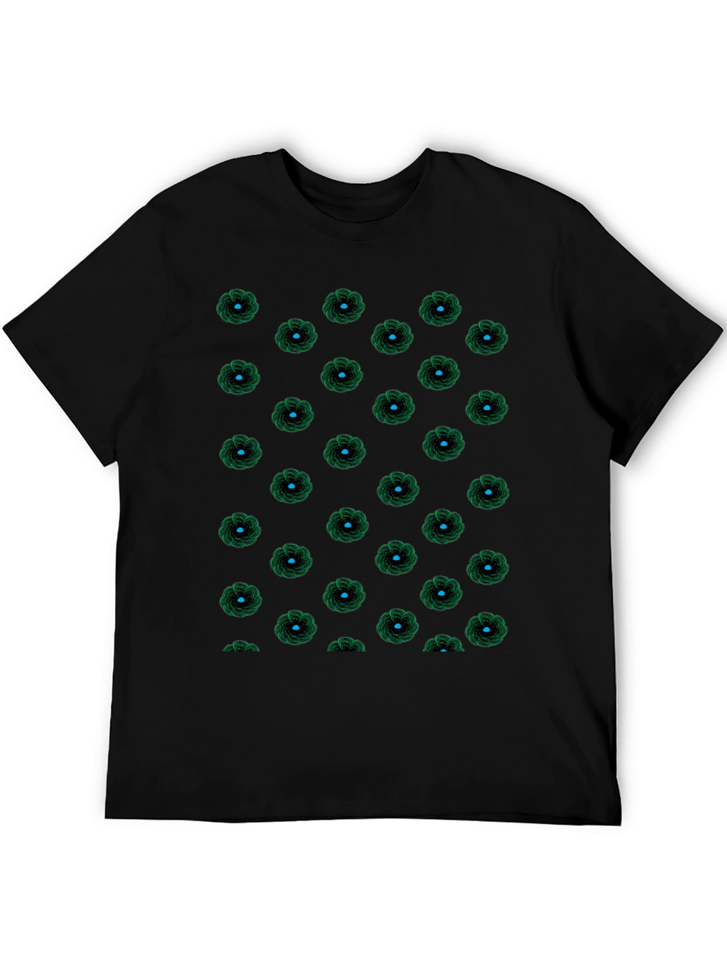 Black Floral Patterned T-Shirt