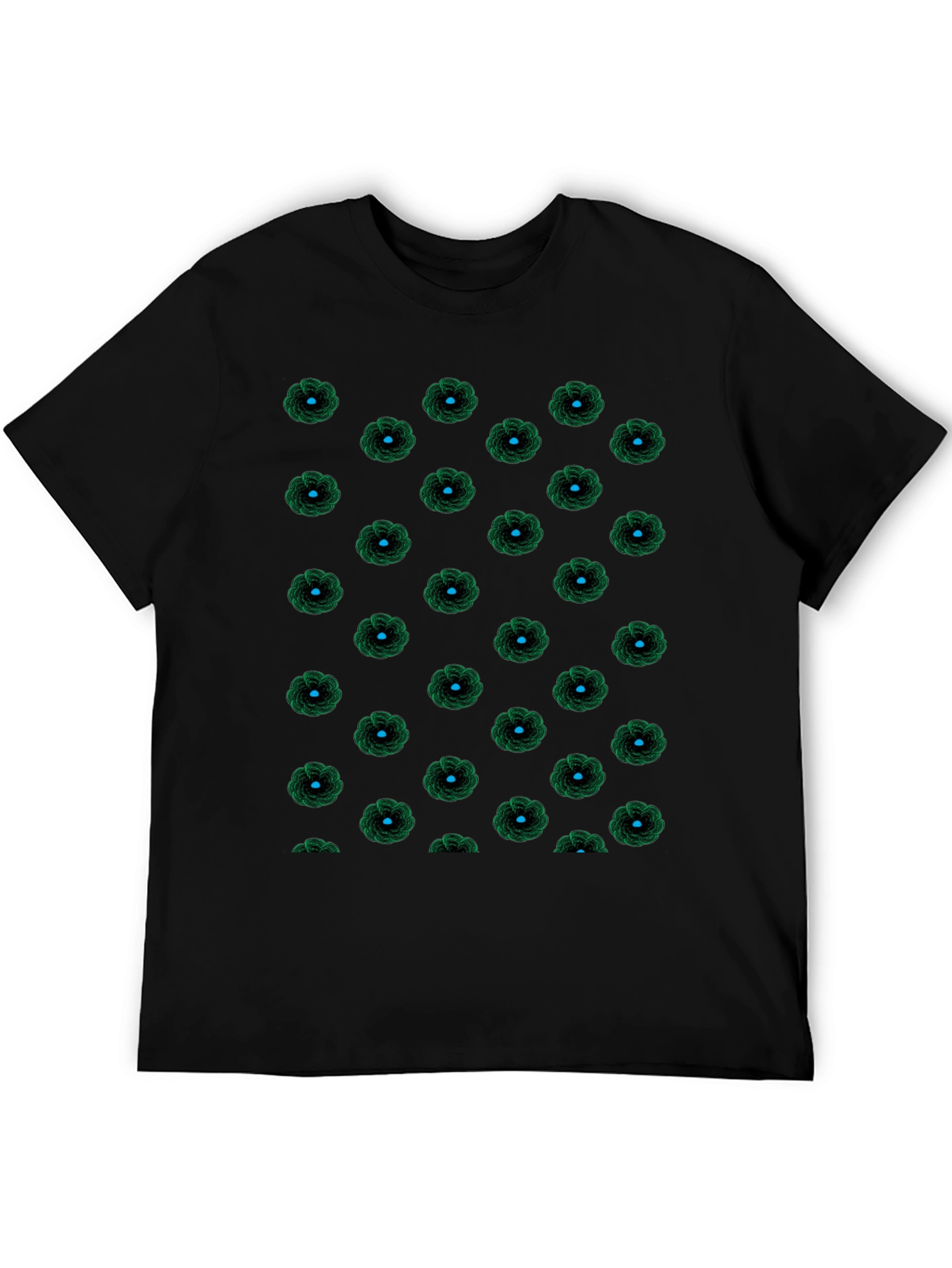 Black Floral Patterned T-Shirt