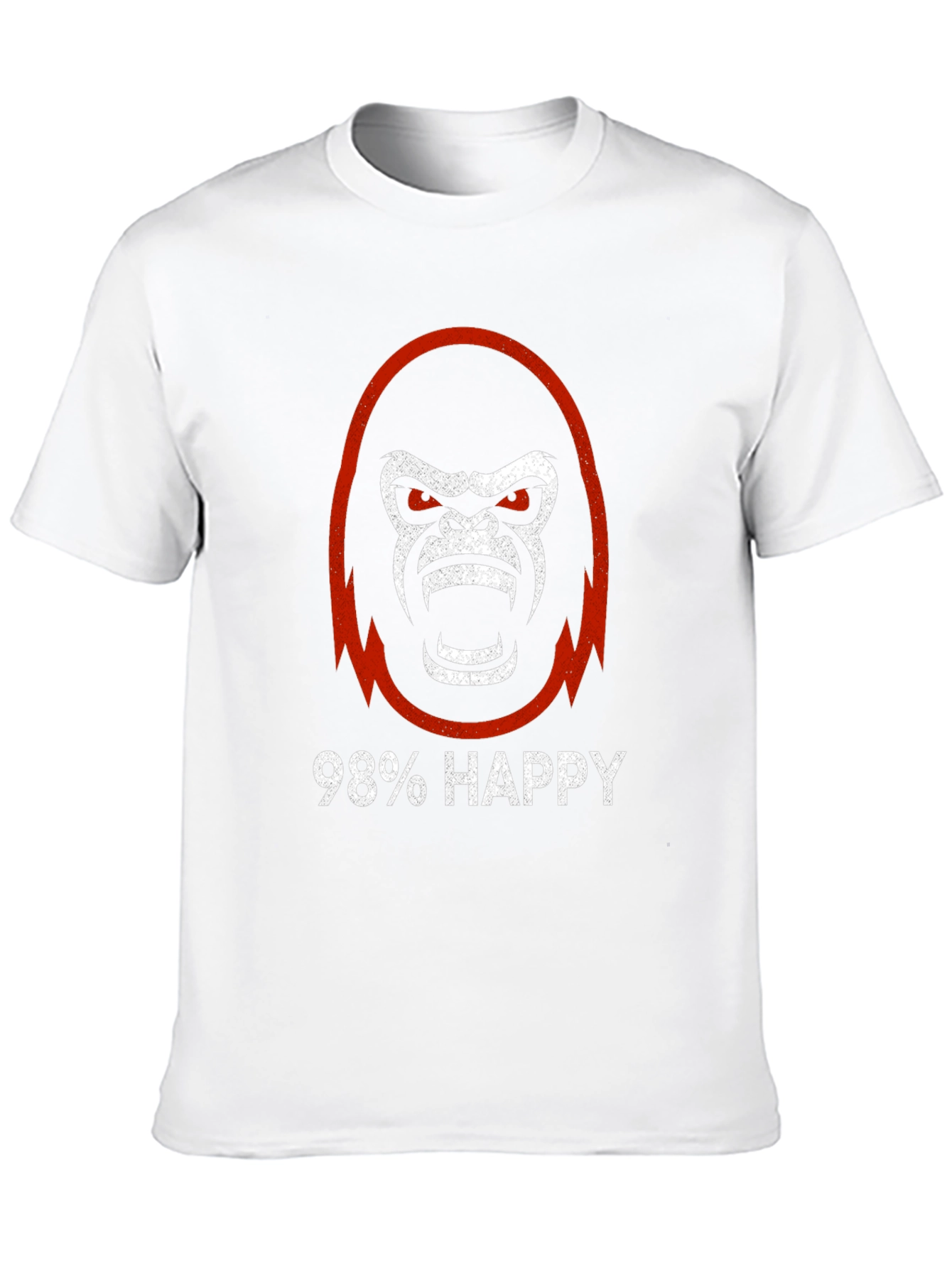 98% Happy Gorilla Graphic Tee - Black