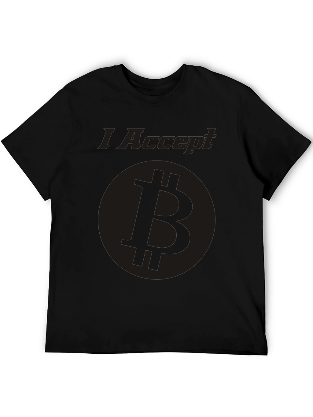 I Accept Bitcoin Black T-Shirt