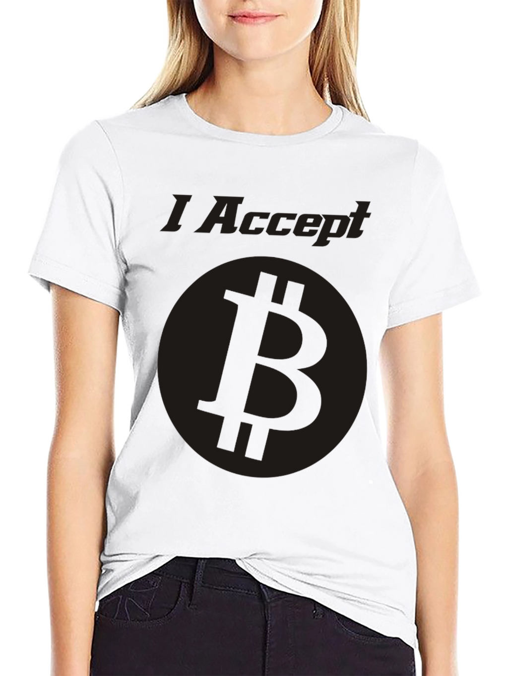 I Accept Bitcoin Black T-Shirt