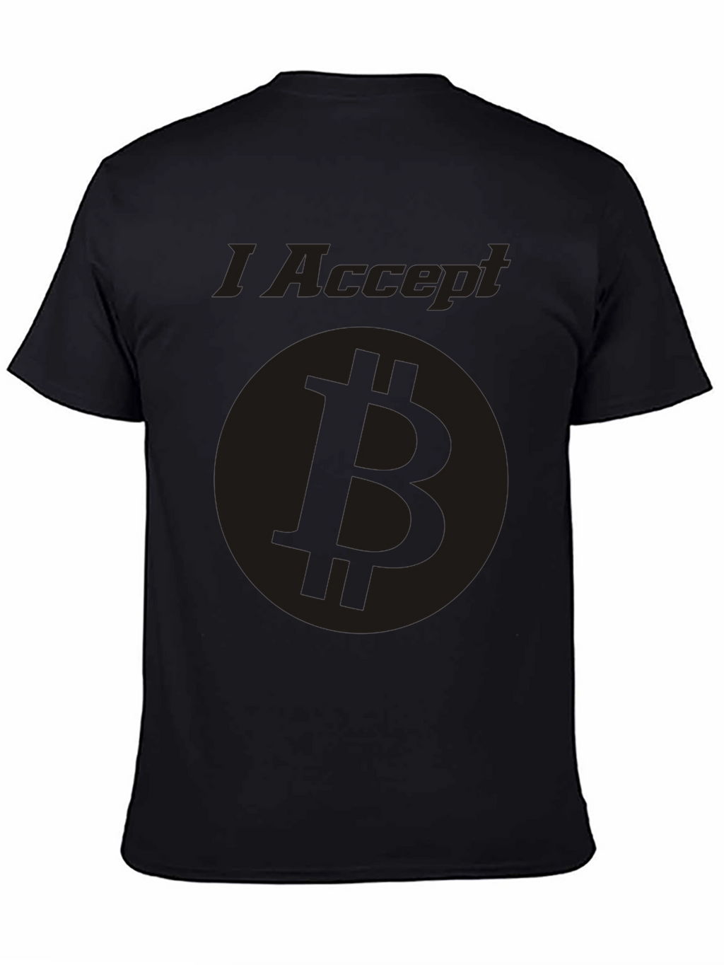 I Accept Bitcoin Black T-Shirt