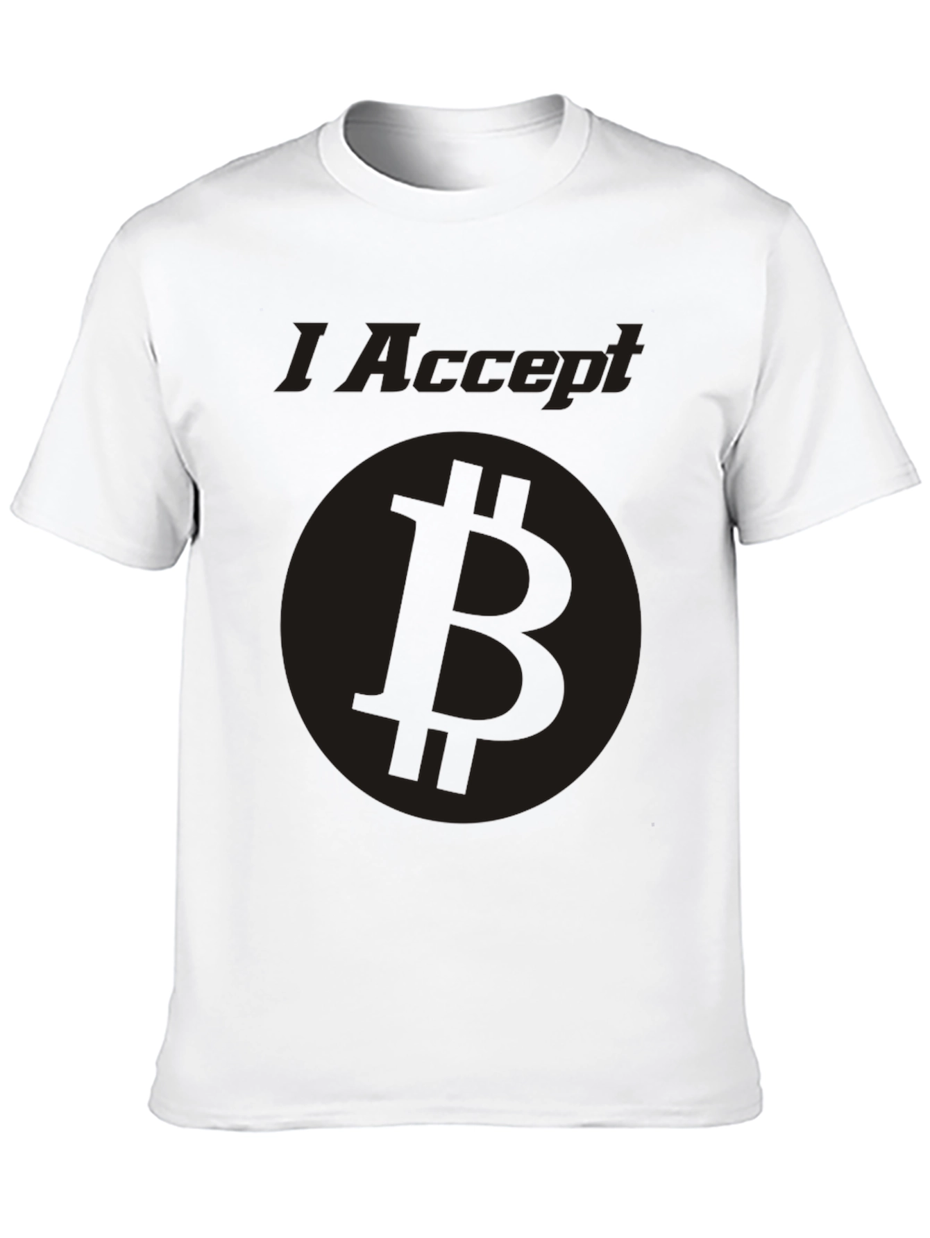 I Accept Bitcoin Black T-Shirt