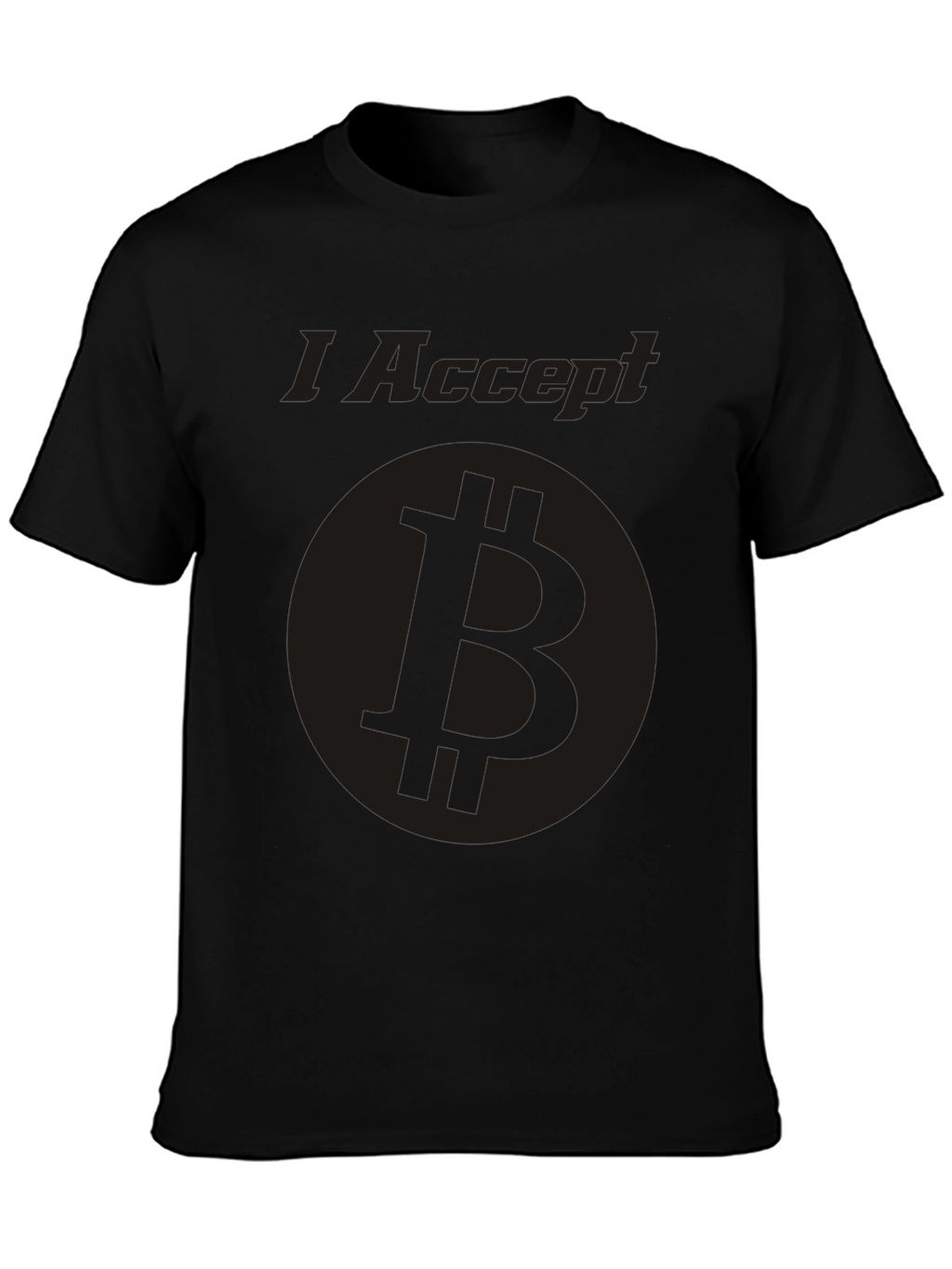 I Accept Bitcoin Black T-Shirt
